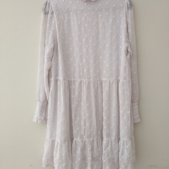 H&M Embroidered Dotted Chiffon Boho Dress - Picture 2 of 8